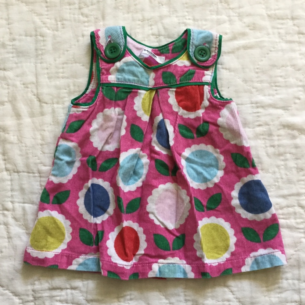 Baby Mini Boden Jumper corduroy flower pinafore